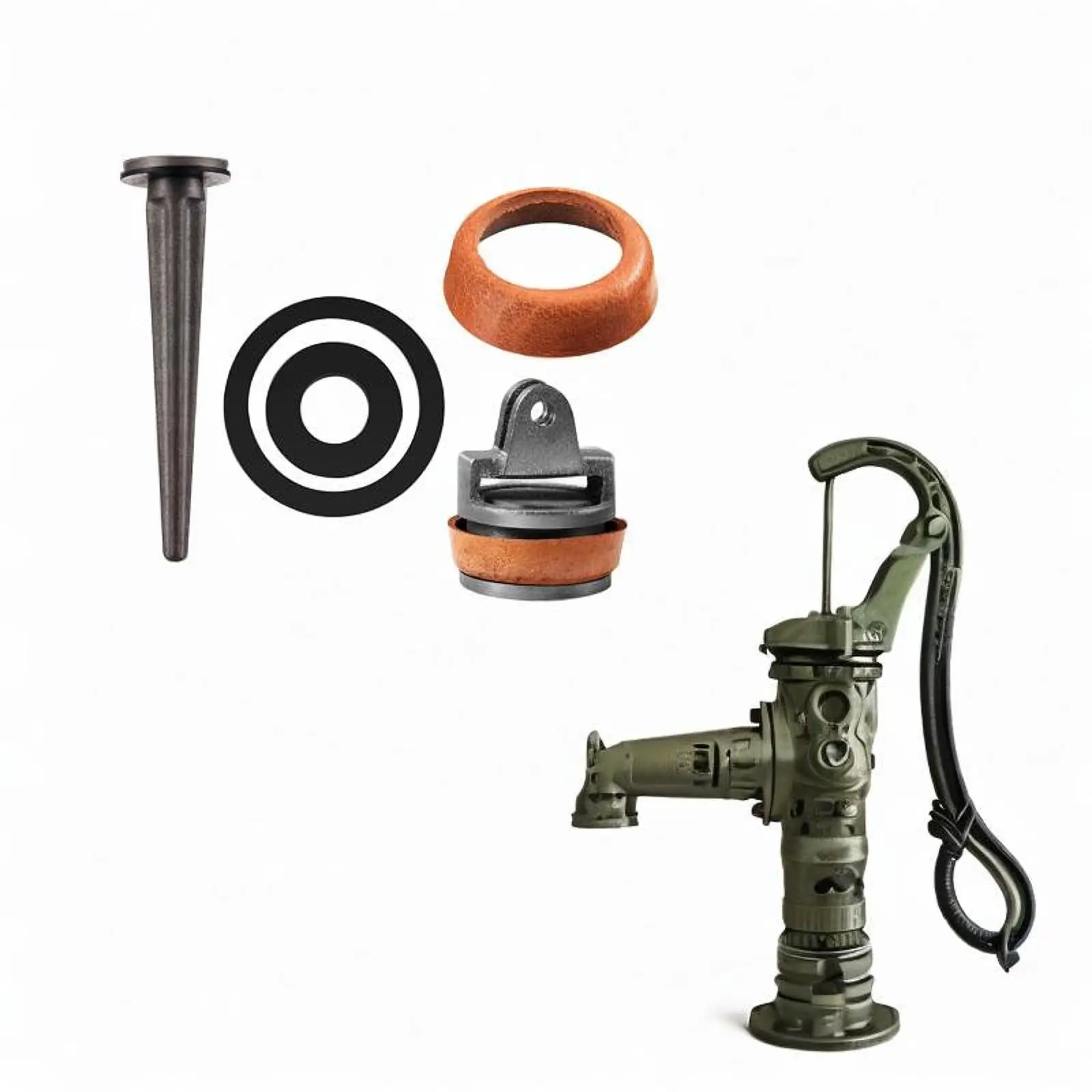 Replacement Piston Leather Seal Garden Pump Parts Water Well Pump Accessories Kit Leather Cup Gaskets for Hand Pump Type 75
Replacement Piston Leather Seal Garden Pump Parts Water Well Pump Accessories Kit Leather Cup Gaskets for Hand Pump Type 75