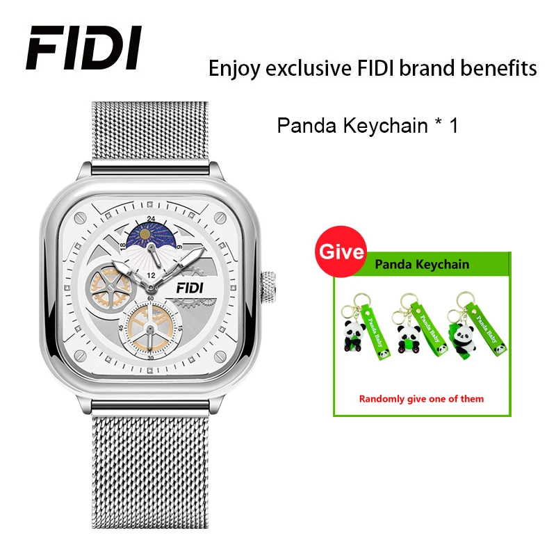 FIDI Watches for Square Men Cool Dress Watch Luminous Design Big Face Fashion Quartz Watch Casual Wrist Watch Gifts Keychain
FIDI Watches for Square Men Cool Dress Watch Luminous Design Big Face Fashion Quartz Watch Casual Wrist Watch Gifts Keychain
