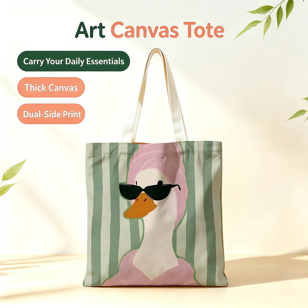 Cool Duck Spa Dual-Side Printed Tote Bag Eco Handbag for School Office Daily Errands Daily Must-Have Bag
Cool Duck Spa Dual-Side Printed Tote Bag Eco Handbag for School Office Daily Errands Daily Must-Have Bag