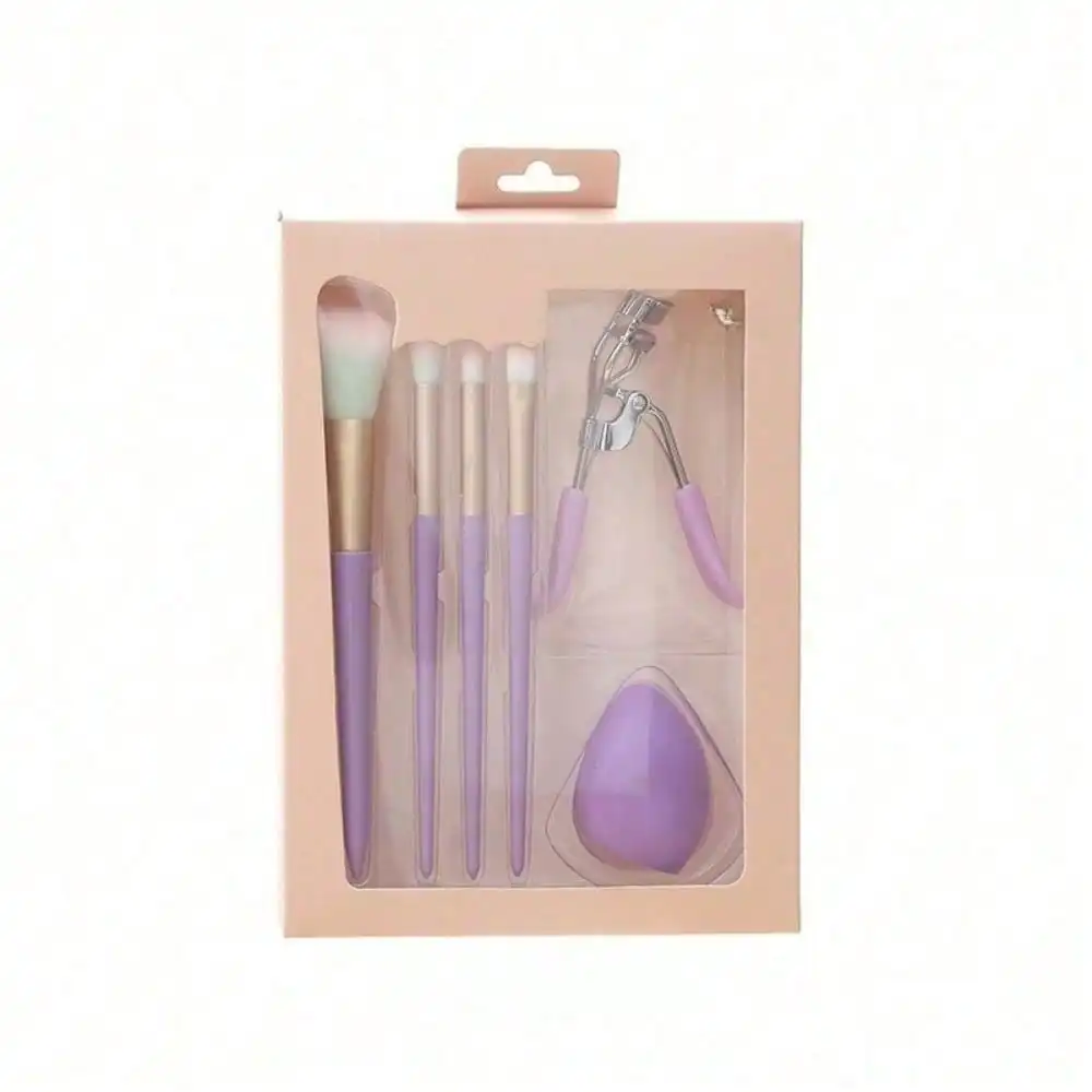 6 Pcs Makeup Brushes Combination Set Eyelash Clip Makeup Egg Combination Set Concealer Powder Blusher Eye Shadow Brush
6 Pcs Makeup Brushes Combination Set Eyelash Clip Makeup Egg Combination Set Concealer Powder Blusher Eye Shadow Brush