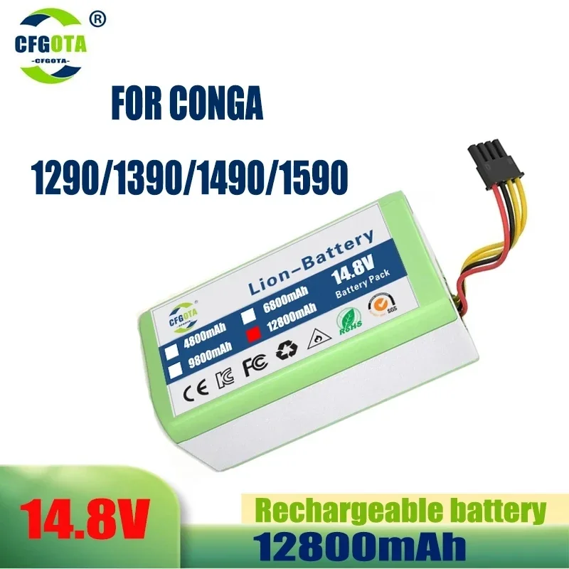 100% Original 14.4V 12800mah Li-Ion Battery FOR Cecotec Conga 1290 1390 1490 1590 Stofzuiger Genio Deluxe 370 Gutrend Echo 520
100% Original 14.4V 12800mah Li-Ion Battery FOR Cecotec Conga 1290 1390 1490 1590 Stofzuiger Genio Deluxe 370 Gutrend Echo 520
