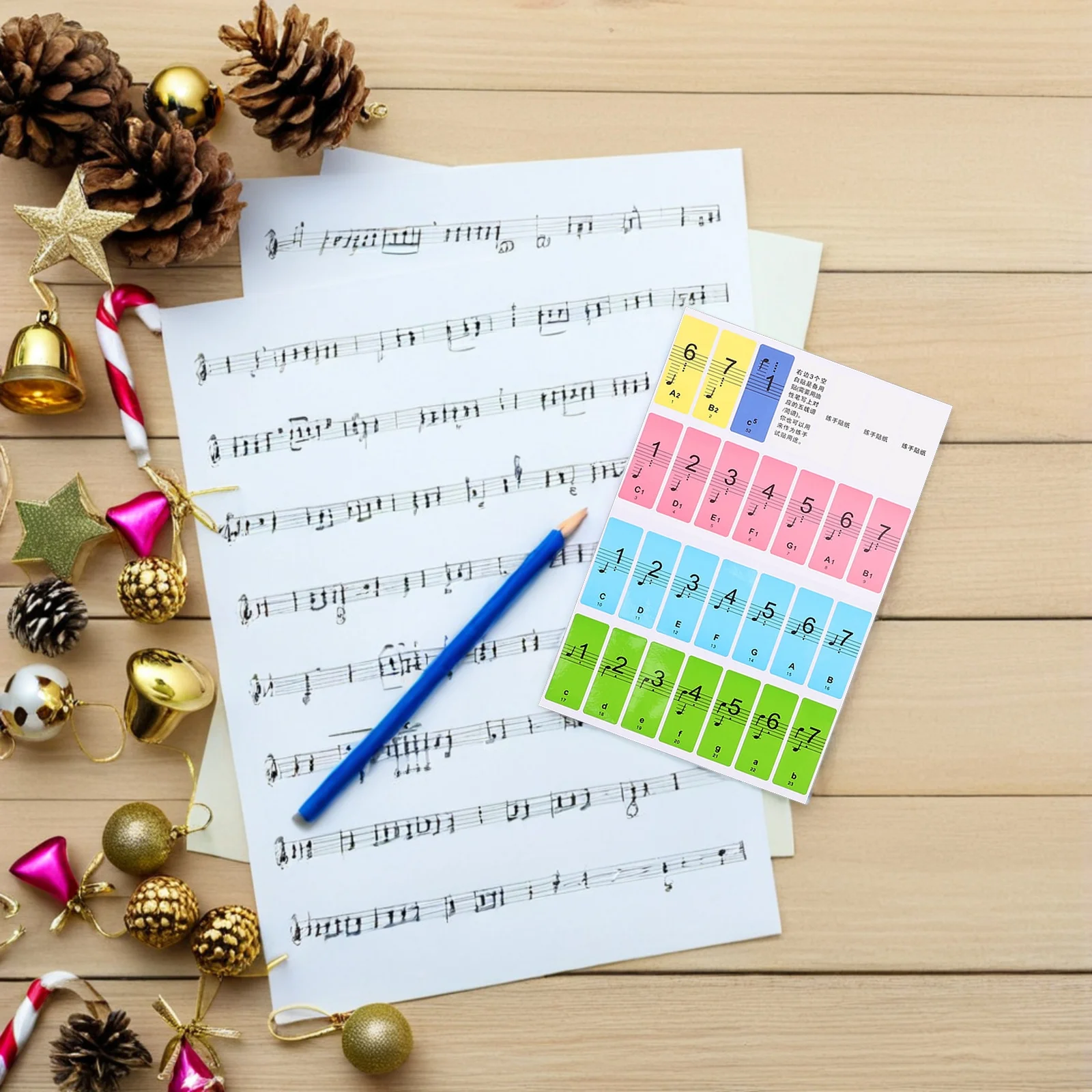 3 Sheets Colorful Keyboard Stickers Piano Note Phonetic Symbols Labels Paper Chord Numbered Letter Child
3 Sheets Colorful Keyboard Stickers Piano Note Phonetic Symbols Labels Paper Chord Numbered Letter Child