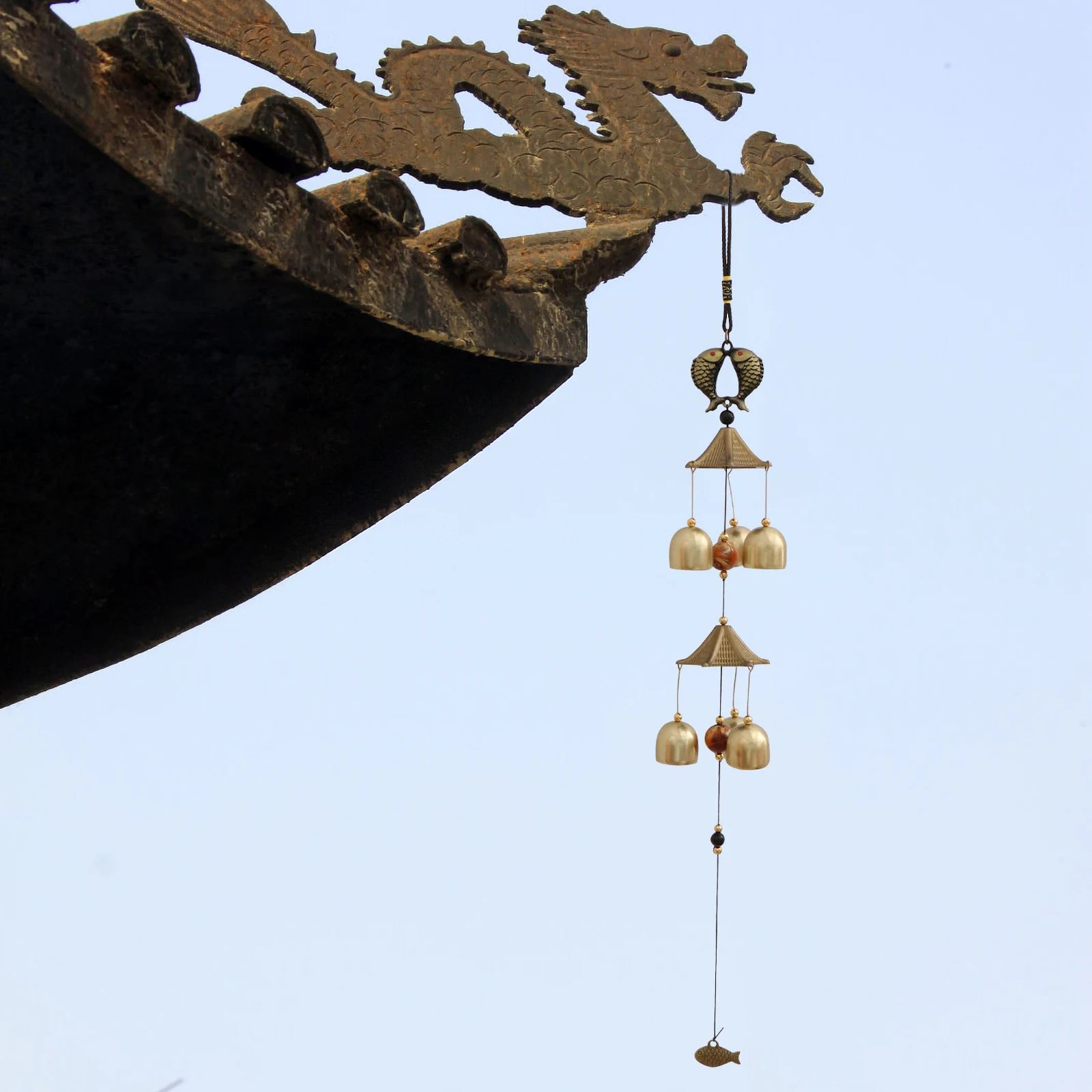 Wind Chime Ornament Chimes Hanging Wind-bell Decor Metal Entry Golden Copper Home
Wind Chime Ornament Chimes Hanging Wind-bell Decor Metal Entry Golden Copper Home