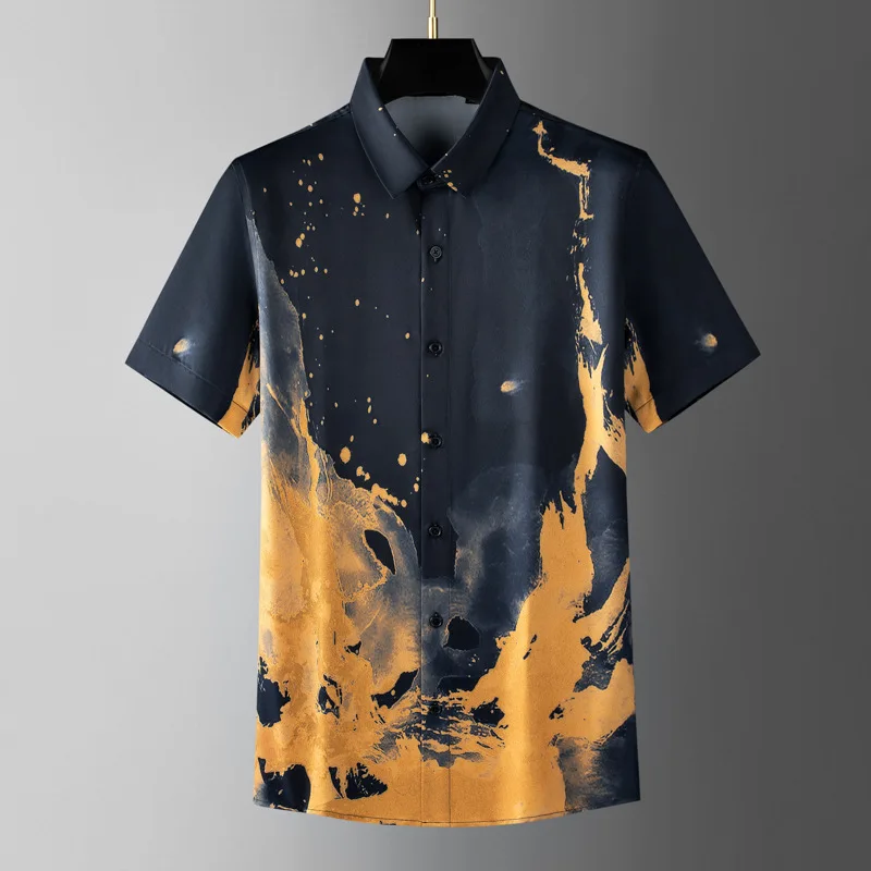High End Printed Men's Shirt Summer Short Sleeve Slim Fit Casual Shirts Fashion Busienss Social Beach Vacation Hawaiian Shirt
High End Printed Men's Shirt Summer Short Sleeve Slim Fit Casual Shirts Fashion Busienss Social Beach Vacation Hawaiian Shirt