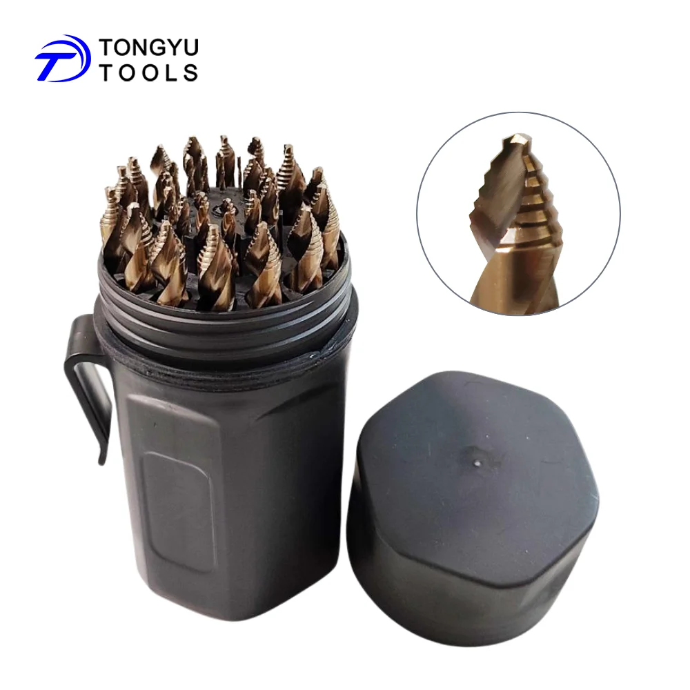 29Pcs Stepped Point Cobalt Drill Bit Set, M35 HSS Co5% SAE 1/16" to 1/2" Jobber Twist Bit for Stainless Steel Hard Metal in Box
29Pcs Stepped Point Cobalt Drill Bit Set, M35 HSS Co5% SAE 1/16" to 1/2" Jobber Twist Bit for Stainless Steel Hard Metal in Box