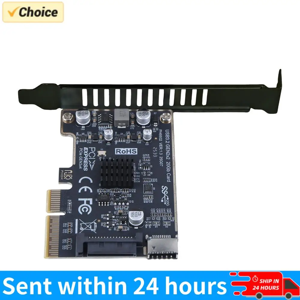 Карта расширения PCIe на Type-E: PCI Express X4 на Type E USB 3.2 GEN2 20 Гбит/с, плата-райзер для передней панели настольного ПК (Type-C)
Карта расширения PCIe на Type-E: PCI Express X4 на Type E USB 3.2 GEN2 20 Гбит/с, плата-райзер для передней панели настольного ПК (Type-C)