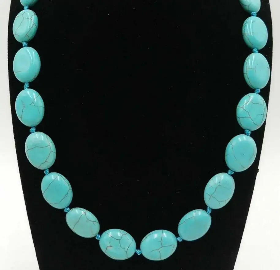 Fashion jewelry Pretty13x18mm Turkey Turquoise Gems Oval Beads Necklace 18'' AAA
Fashion jewelry Pretty13x18mm Turkey Turquoise Gems Oval Beads Necklace 18'' AAA