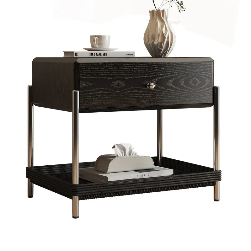 Ash wood bedside table, solid wood home bedroom niche design, medieval style simple bedside
Ash wood bedside table, solid wood home bedroom niche design, medieval style simple bedside