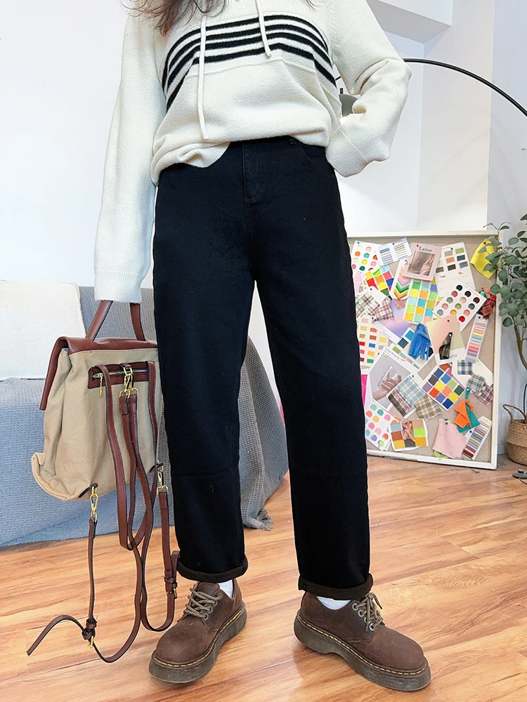 V-Flounce Oversized Women's Jeans Thin Fce Small Harlan Cuffed Long Pants High Waist Cotton Stretch Denim Bla Autumn 2024
V-Flounce Oversized Women's Jeans Thin Fce Small Harlan Cuffed Long Pants High Waist Cotton Stretch Denim Bla Autumn 2024
