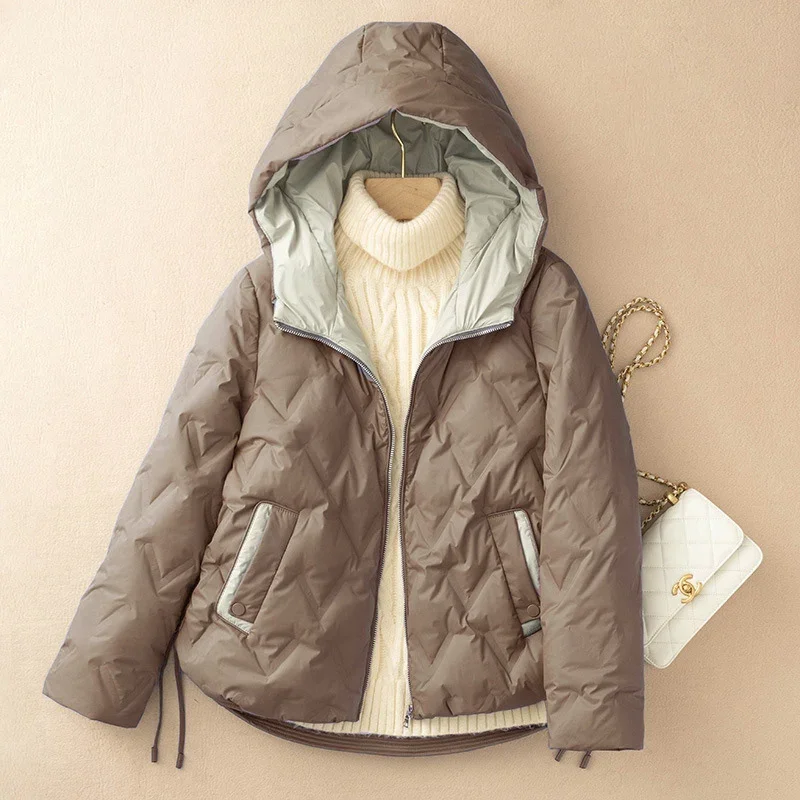 2026 New Arrival Women 90% White Duck Down Jacket Loose Casual Autumn Winter Outwear Patchwork Coat With Hood
2026 New Arrival Women 90% White Duck Down Jacket Loose Casual Autumn Winter Outwear Patchwork Coat With Hood