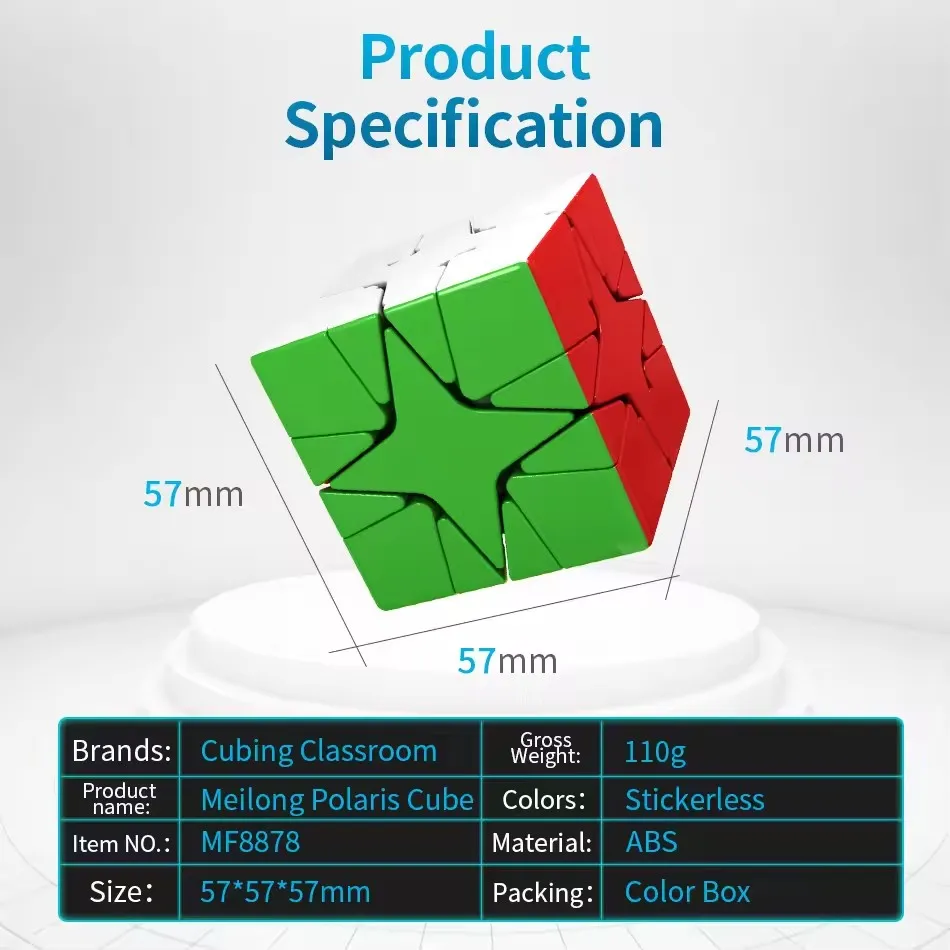 MoYu Cubing Classroom Meilong Polaris Cube без наклеек Mofangjiaoshi Magic Puzzle Cube Развивающая игрушка-куб MoYu Polaris
MoYu Cubing Classroom Meilong Polaris Cube без наклеек Mofangjiaoshi Magic Puzzle Cube Развивающая игрушка-куб MoYu Polaris