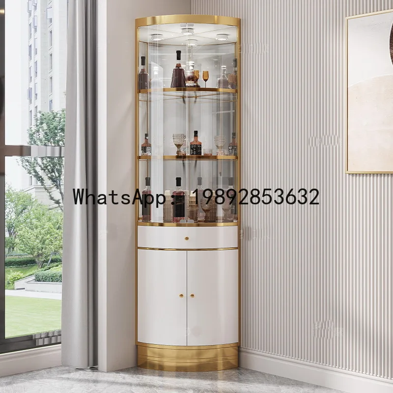 LYY Light Luxury Stainless Steel Titanium Mirror Home Living Room Floor Triangle Cabinet Fan-shaped Wall Corner Wine Cabinet
LYY Light Luxury Stainless Steel Titanium Mirror Home Living Room Floor Triangle Cabinet Fan-shaped Wall Corner Wine Cabinet