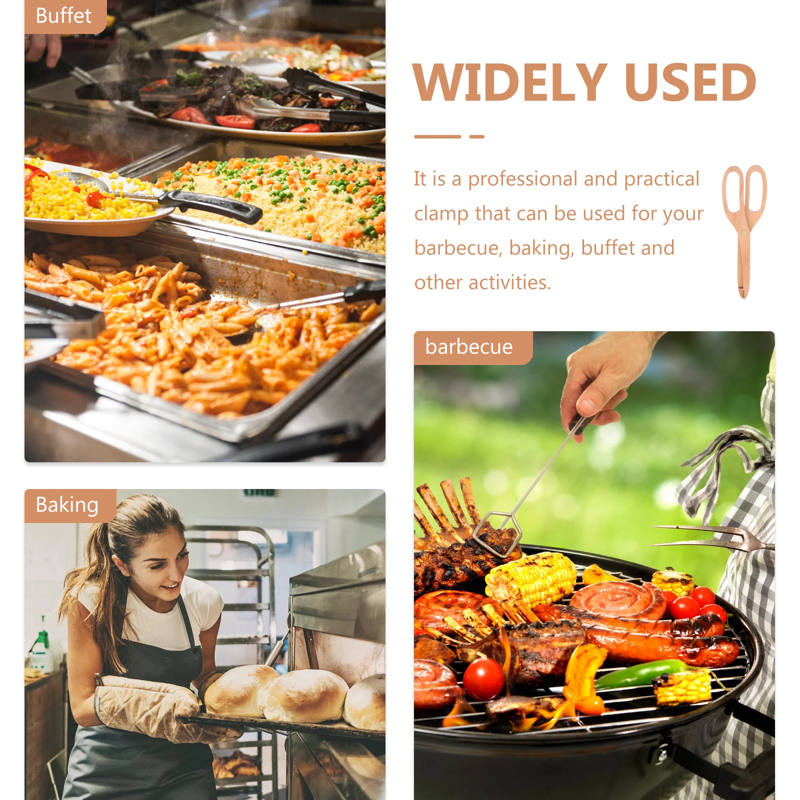 Bread Clip Kitchen Tongs Wood Dessert Gadgets Cooking Tools Food Serving Clips Anti Skid Barbecue Tong Practical Design
Bread Clip Kitchen Tongs Wood Dessert Gadgets Cooking Tools Food Serving Clips Anti Skid Barbecue Tong Practical Design