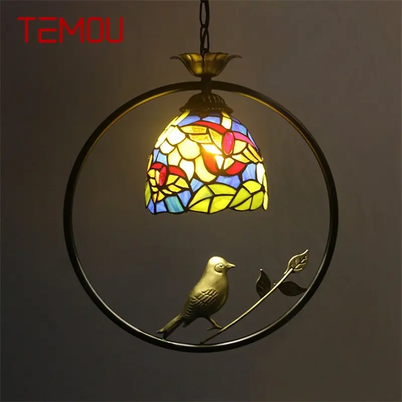 Подвесной светильник TEMOU Тиффани, светодиодный креативный цветной стеклянный подвесной светильник, декор в виде птицы для дома, столовой, спальни, балкона
Подвесной светильник TEMOU Тиффани, светодиодный креативный цветной стеклянный подвесной светильник, декор в виде птицы для дома, столовой, спальни, балкона