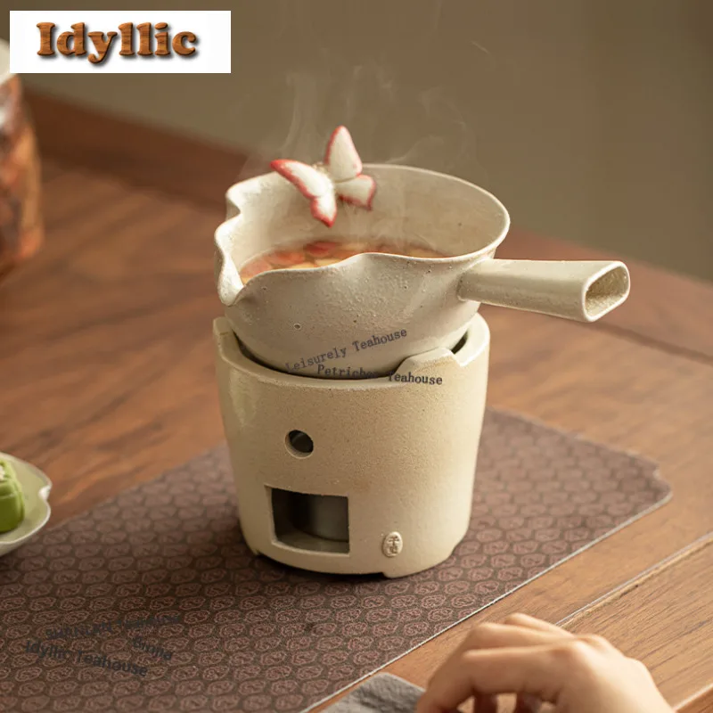 White Clay Plain Pottery Butterfly Side Handle Tea Warmer Holder Candle Heater Stove Kettle Stand Baked Milk Jar Carbon Furnace
White Clay Plain Pottery Butterfly Side Handle Tea Warmer Holder Candle Heater Stove Kettle Stand Baked Milk Jar Carbon Furnace