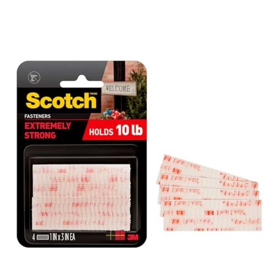 Extreme Interlocking Fasteners, 4 Strips, 1" x 3", Delivers Powerful Bond on Contact, Weather, Dirt and UV Resistant, 1 Set Hol
Extreme Interlocking Fasteners, 4 Strips, 1" x 3", Delivers Powerful Bond on Contact, Weather, Dirt and UV Resistant, 1 Set Hol