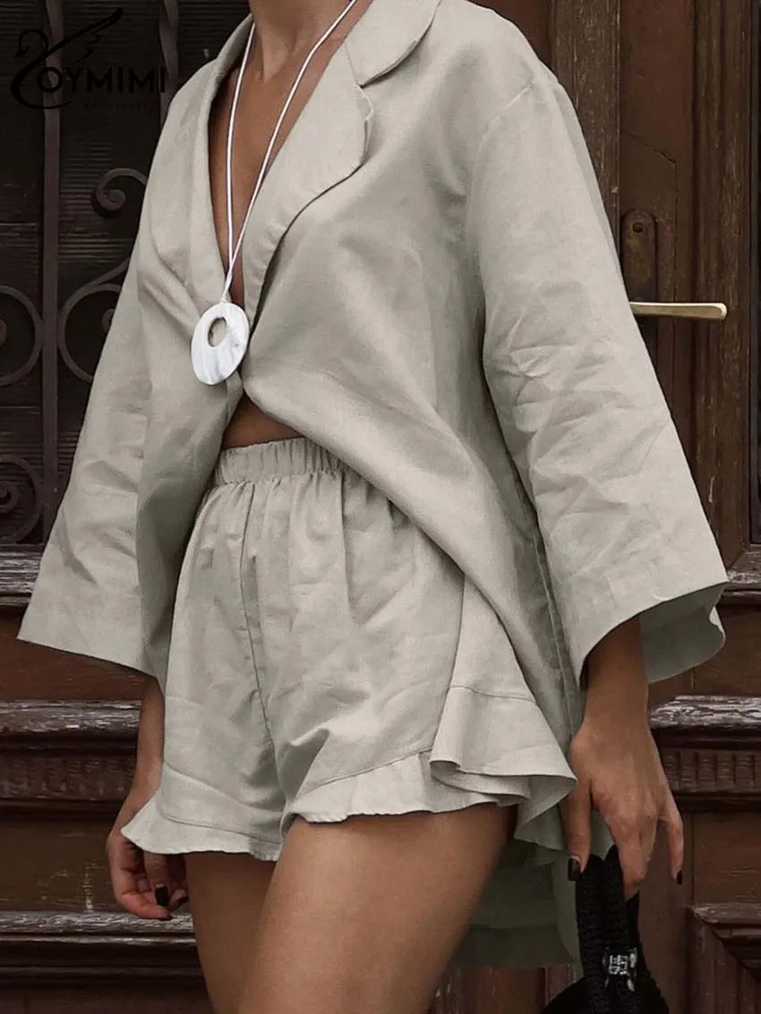 Oymimi модный хаки хлопковый Женский комплект из двух предметов Повседневная рубашка с рукавами на запястье и шорты с высокой талией уличная одежда
Oymimi модный хаки хлопковый Женский комплект из двух предметов Повседневная рубашка с рукавами на запястье и шорты с высокой талией уличная одежда