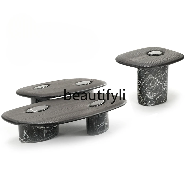 Minimalist style furniture household marble special-shaped design solid wood large coffee table combination coffee table
Minimalist style furniture household marble special-shaped design solid wood large coffee table combination coffee table