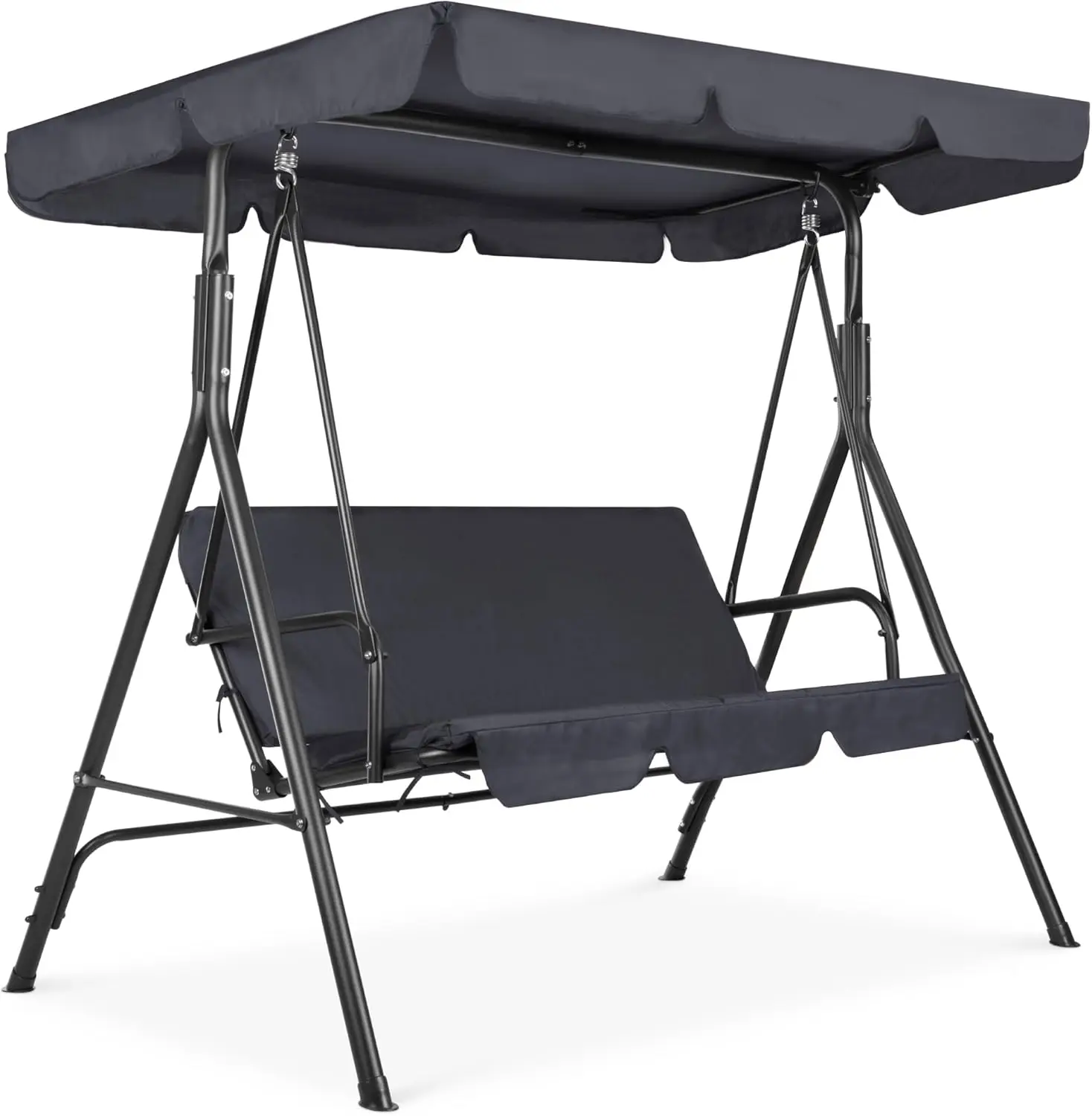 2-Person Outdoor Patio Swing Chair, Hanging Glider Porch Bench for Garden, Poolside, Backyard w/Convertible Canopy
2-Person Outdoor Patio Swing Chair, Hanging Glider Porch Bench for Garden, Poolside, Backyard w/Convertible Canopy