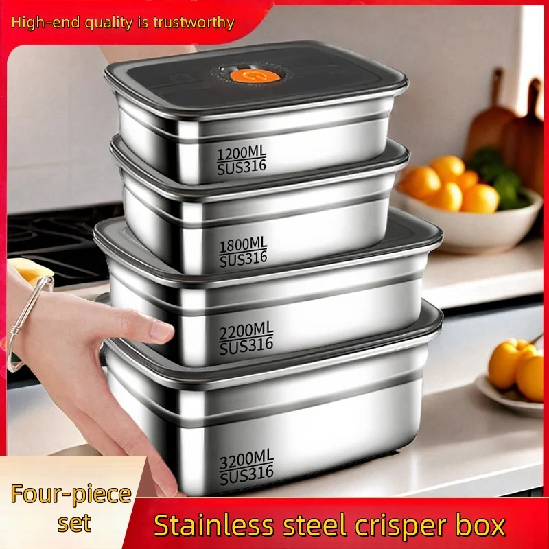 Stainless Steel Crisper Outdoor Lunch Box Refrigerator Freezer Storage Box Crisper 304 Foodgrade Stainless Steel Fruit Lunch Box
Stainless Steel Crisper Outdoor Lunch Box Refrigerator Freezer Storage Box Crisper 304 Foodgrade Stainless Steel Fruit Lunch Box