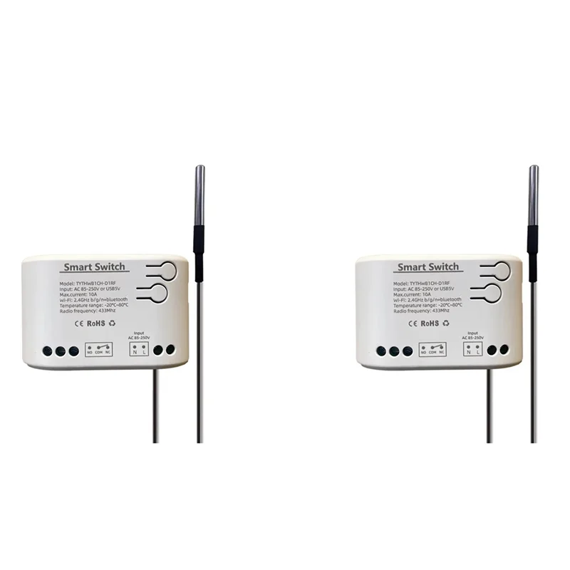 AT02-2X Tuya Smart Life Wi-Fi переключатель реле мониторинг температуры термостат датчик пассивное сухое контактное реле 85-250 В
AT02-2X Tuya Smart Life Wi-Fi переключатель реле мониторинг температуры термостат датчик пассивное сухое контактное реле 85-250 В