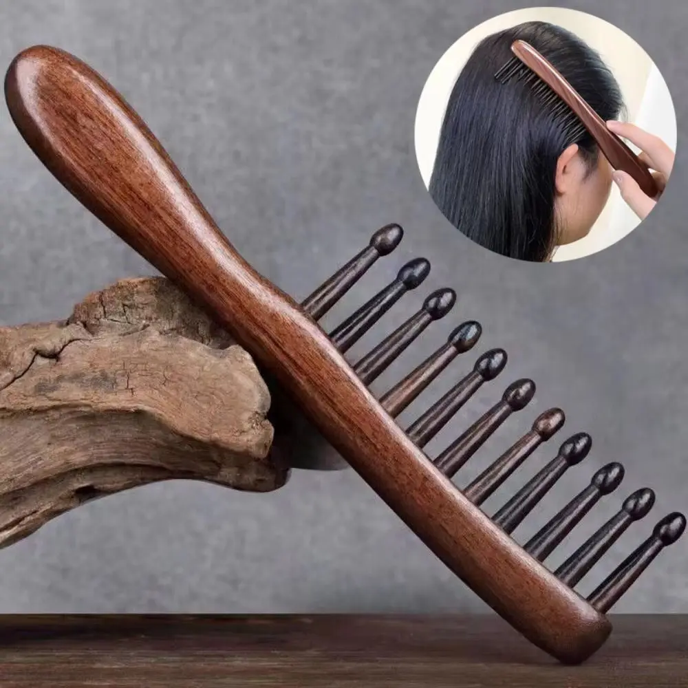Anti-static Wooden Massage Comb No-snags Wide Tooth Sandalwood Scalp Massager Handmade Thicken Head Meridian Hair Comb
Anti-static Wooden Massage Comb No-snags Wide Tooth Sandalwood Scalp Massager Handmade Thicken Head Meridian Hair Comb
