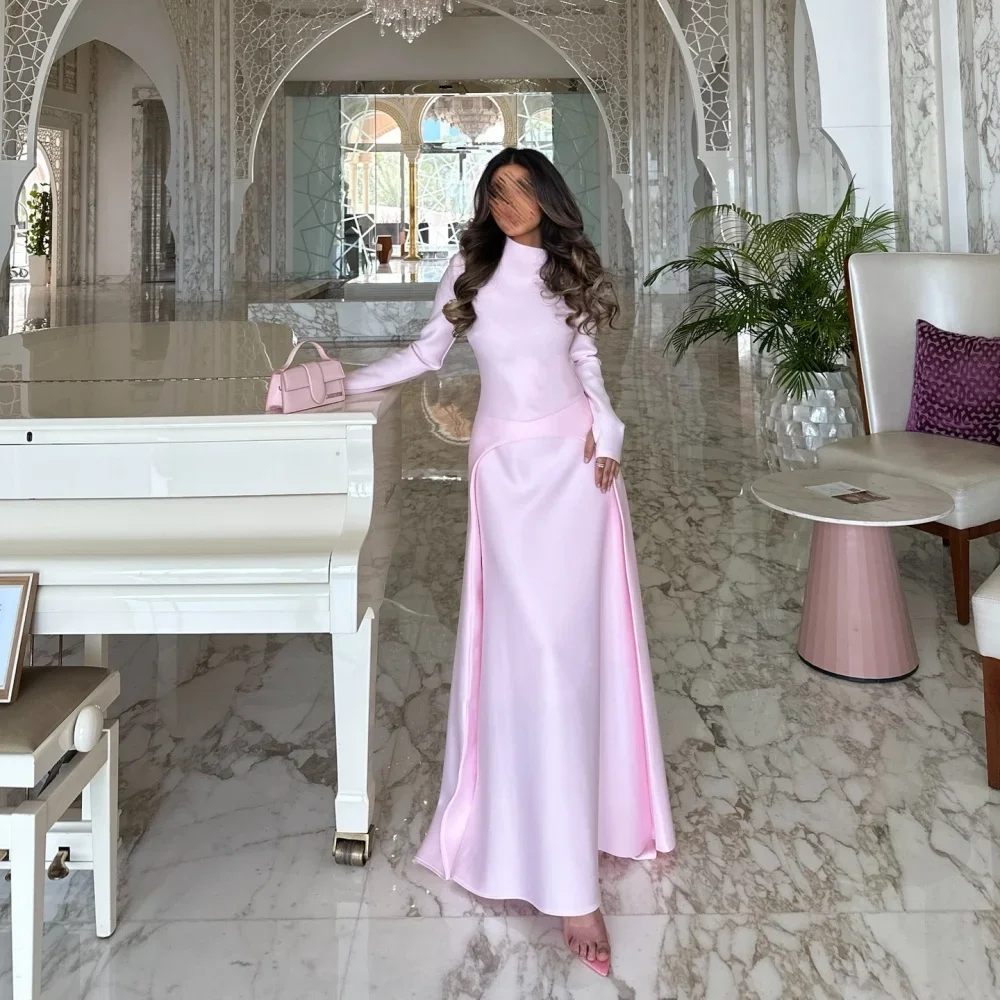 Customized Modern Satin A-Line Evening Dress High Quality Long Sleeves Crew neck Floor Length Special Occasion Gowns Custom Size
Customized Modern Satin A-Line Evening Dress High Quality Long Sleeves Crew neck Floor Length Special Occasion Gowns Custom Size