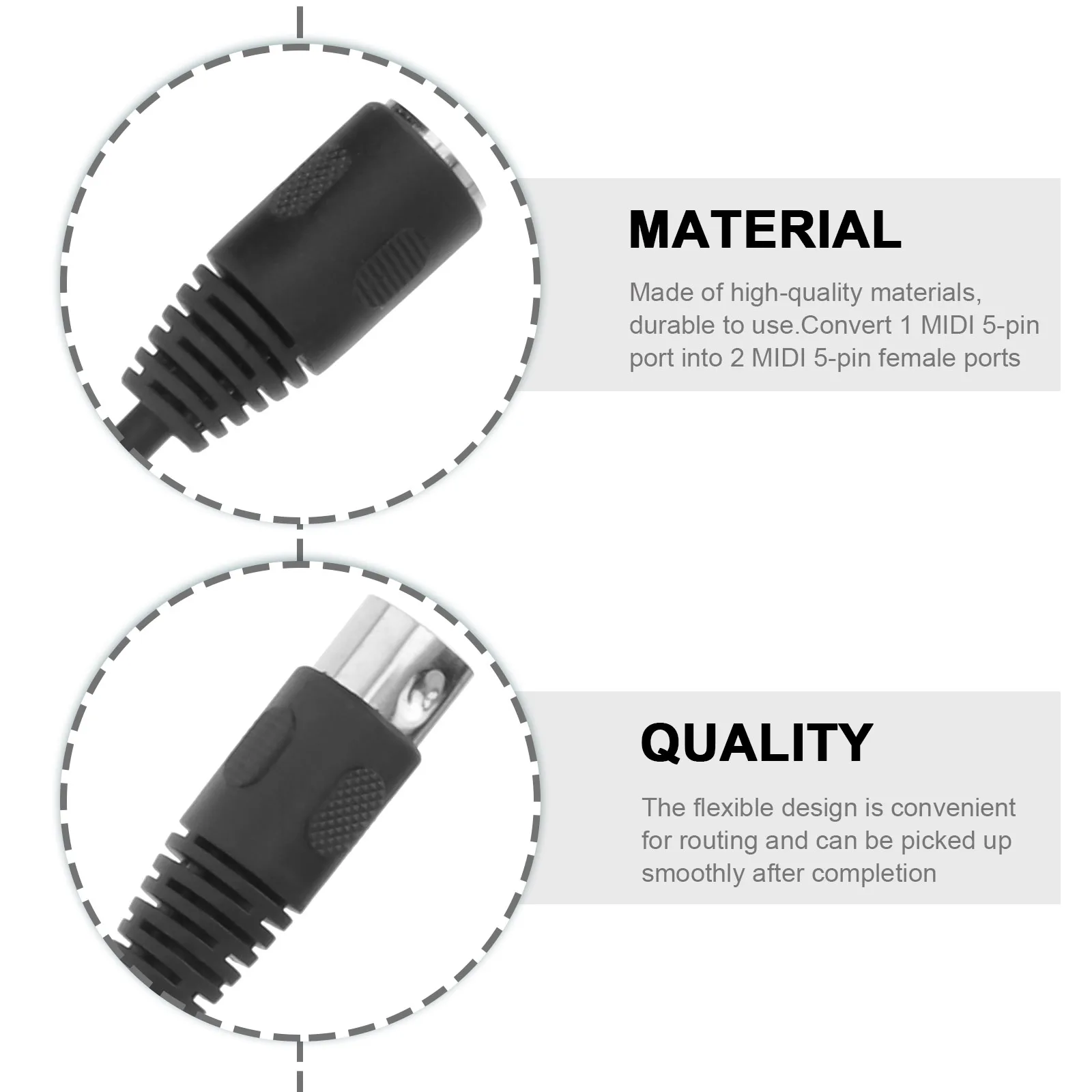 Din 5-Pin Y Adapter Splitter Audio Extension Guitar Copper Wire For Synthesizer Electric Piano Organ Keyboard Connector
Din 5-Pin Y Adapter Splitter Audio Extension Guitar Copper Wire For Synthesizer Electric Piano Organ Keyboard Connector