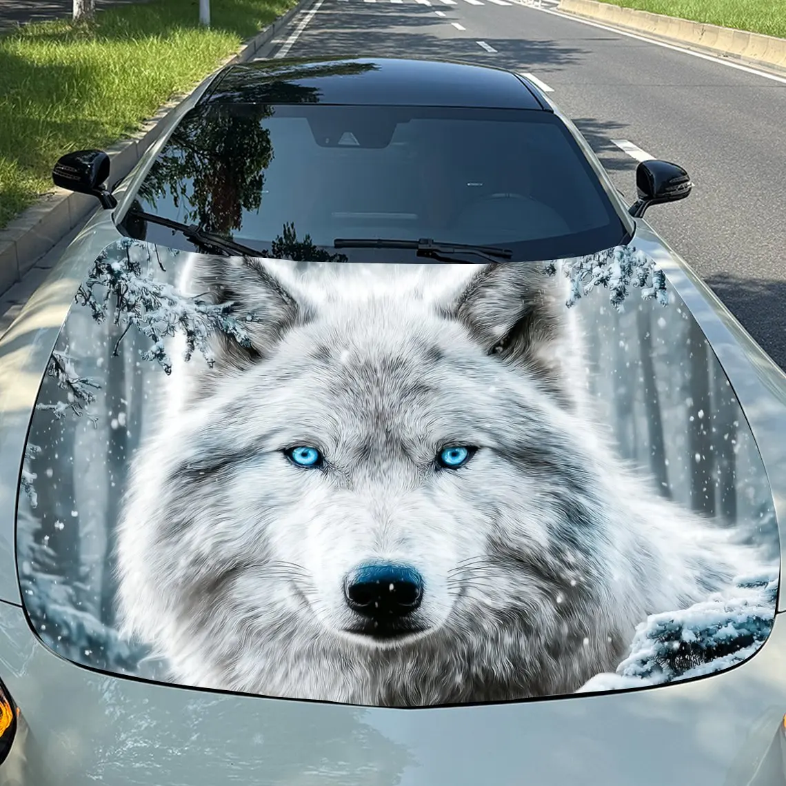 Winter Forest White Wolf Car Hood Vinyl Wrap - Self-Adhesive Scratch-Resistant Waterproof PVC Decal, Fit For Trucks & Cars, Dura
Winter Forest White Wolf Car Hood Vinyl Wrap - Self-Adhesive Scratch-Resistant Waterproof PVC Decal, Fit For Trucks & Cars, Dura