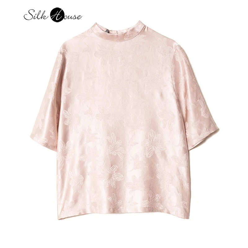 2025 Women's Fashion Summer New Pink Orchid Print Comfortable Simple Versatile 100% Natural Mulberry Silk Middle Sleeve T-shirt
2025 Women's Fashion Summer New Pink Orchid Print Comfortable Simple Versatile 100% Natural Mulberry Silk Middle Sleeve T-shirt
