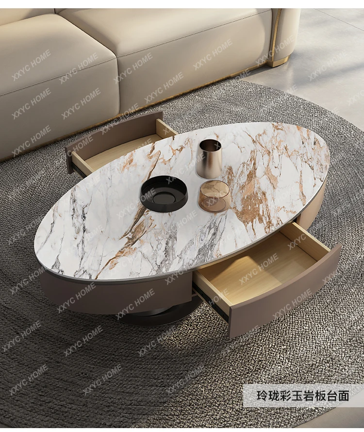 HMJ light luxury oval slate home living room art modern simple coffee table
HMJ light luxury oval slate home living room art modern simple coffee table