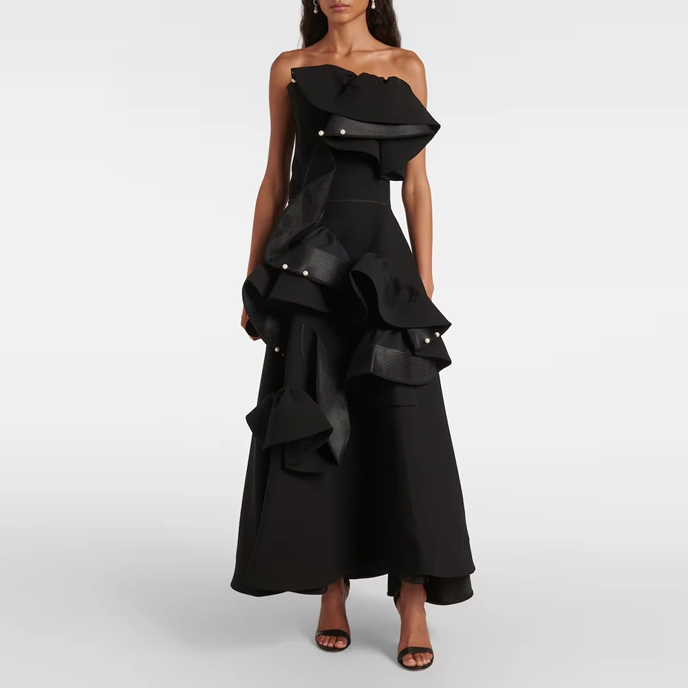 Strapless Evening Dress For Sexy Women 정장원피스 Vestidos de festa Elegant Ruffles Pearls Ankle-Length Formal Cocktail Gowns
Strapless Evening Dress For Sexy Women 정장원피스 Vestidos de festa Elegant Ruffles Pearls Ankle-Length Formal Cocktail Gowns