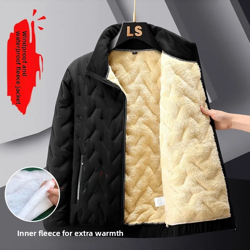 Thiened Lamb Velvet down Cotton Jaet Men's Stand Collar Trendy Outerwear Winter Coat Simple Sle Long Sve Zipper Closure
Thiened Lamb Velvet down Cotton Jaet Men's Stand Collar Trendy Outerwear Winter Coat Simple Sle Long Sve Zipper Closure
