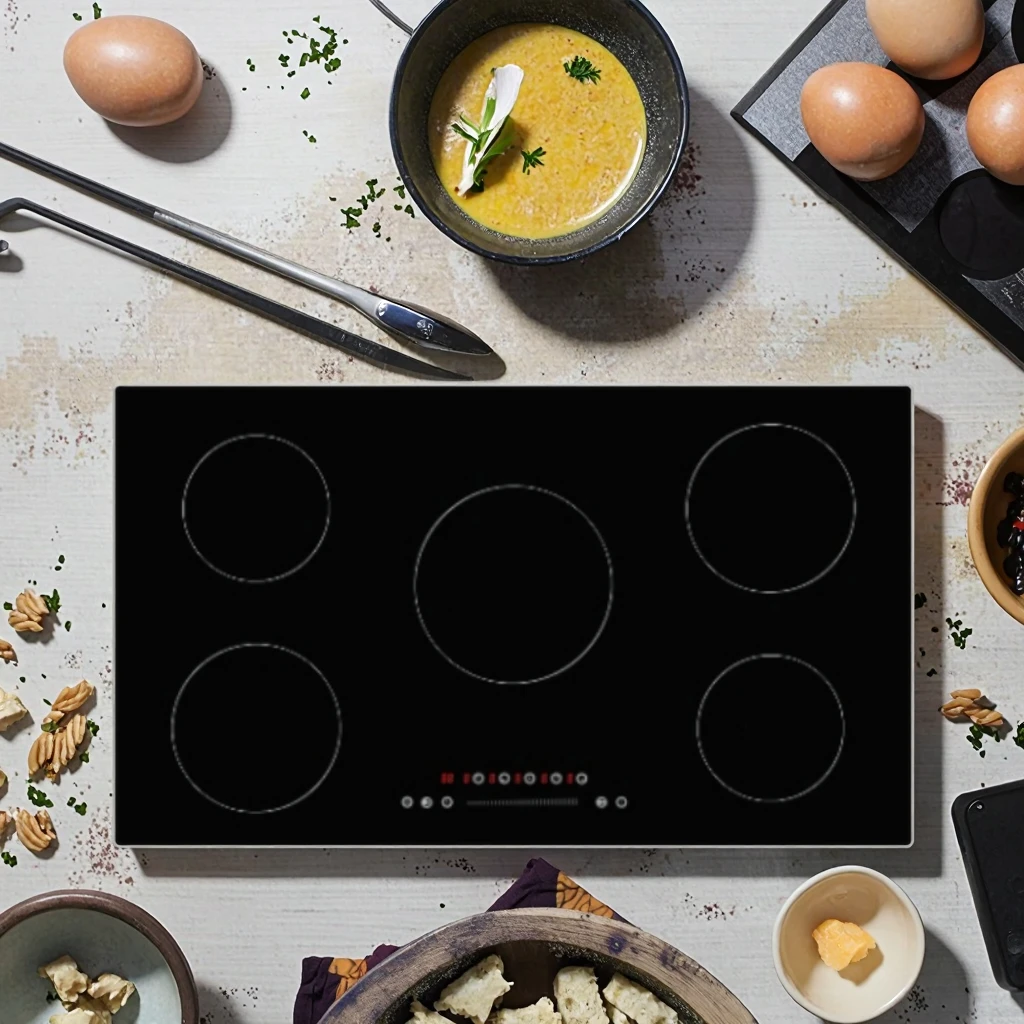China Built-In 5-Burner Smart Portable Glass Housing Induction Cooker for Kitchen