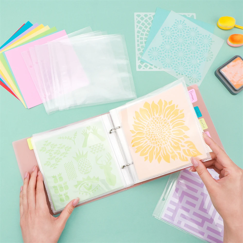 Multi-color Cover Cookie Stencil Storage Binder for Storage 6x6" Stencils DIY Scrapbooking Clear Stamp Storage Folder Organizer
Multi-color Cover Cookie Stencil Storage Binder for Storage 6x6" Stencils DIY Scrapbooking Clear Stamp Storage Folder Organizer