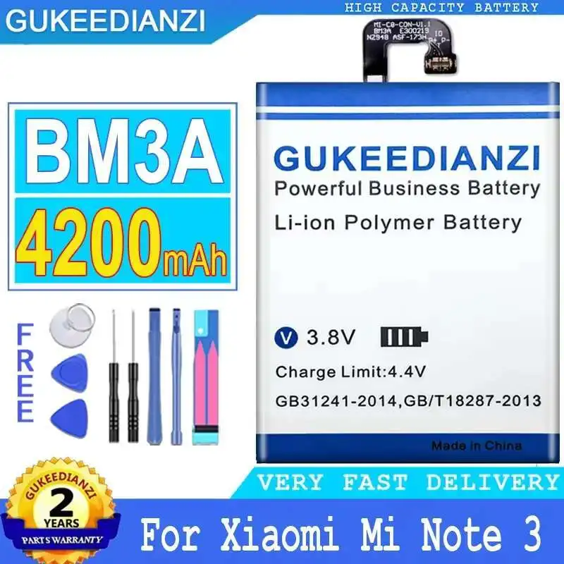 Для Xiaomi MI Note 3 BM3A безопасный аккумулятор мобильного телефона емкостью 4200 мАч
Для Xiaomi MI Note 3 BM3A безопасный аккумулятор мобильного телефона емкостью 4200 мАч