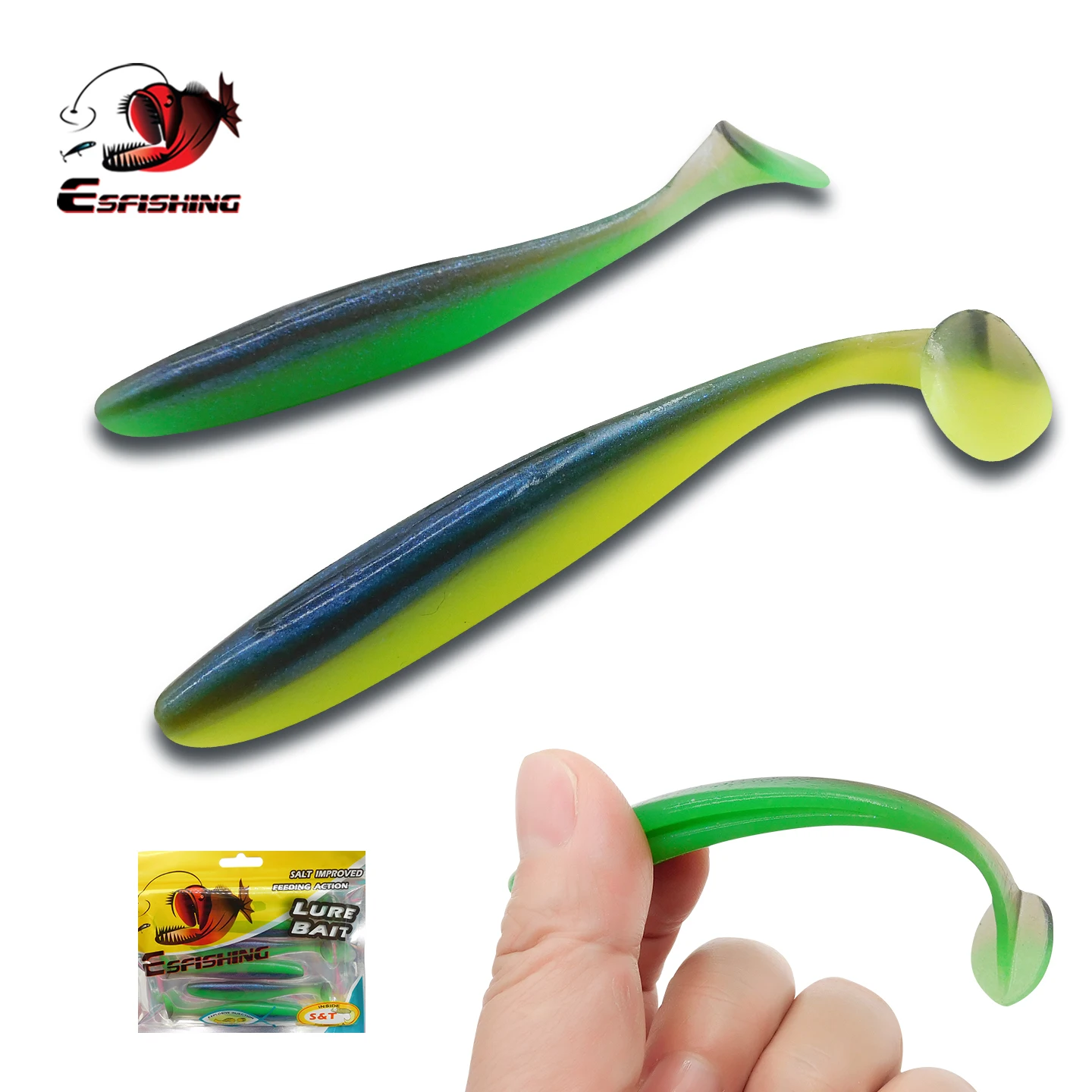 ESFISHING fishing soft lures Bait 50mm 76 100 125 150 180mm ES Easy Shiner Isca Artificial pesca fishing for pike perch zander
ESFISHING fishing soft lures Bait 50mm 76 100 125 150 180mm ES Easy Shiner Isca Artificial pesca fishing for pike perch zander