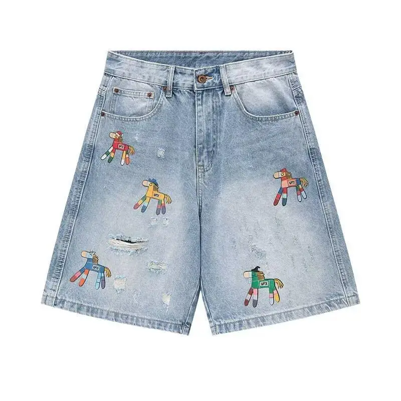 Retro Fun Little Dog Embroidery Denim Shorts Women's Summer Loose Straight Commuter Wide Leg Five-Quarter Pants
Retro Fun Little Dog Embroidery Denim Shorts Women's Summer Loose Straight Commuter Wide Leg Five-Quarter Pants