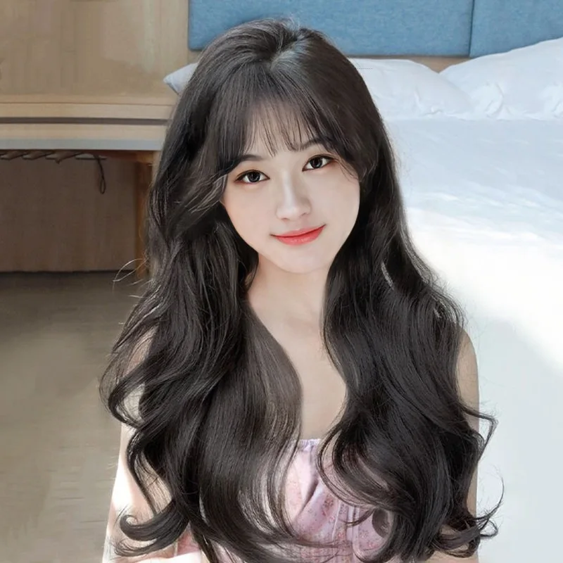 Fashion new synthetic wig women's big wave long curly air bangs high temperature silk chemical fiber full head cover
Fashion new synthetic wig women's big wave long curly air bangs high temperature silk chemical fiber full head cover