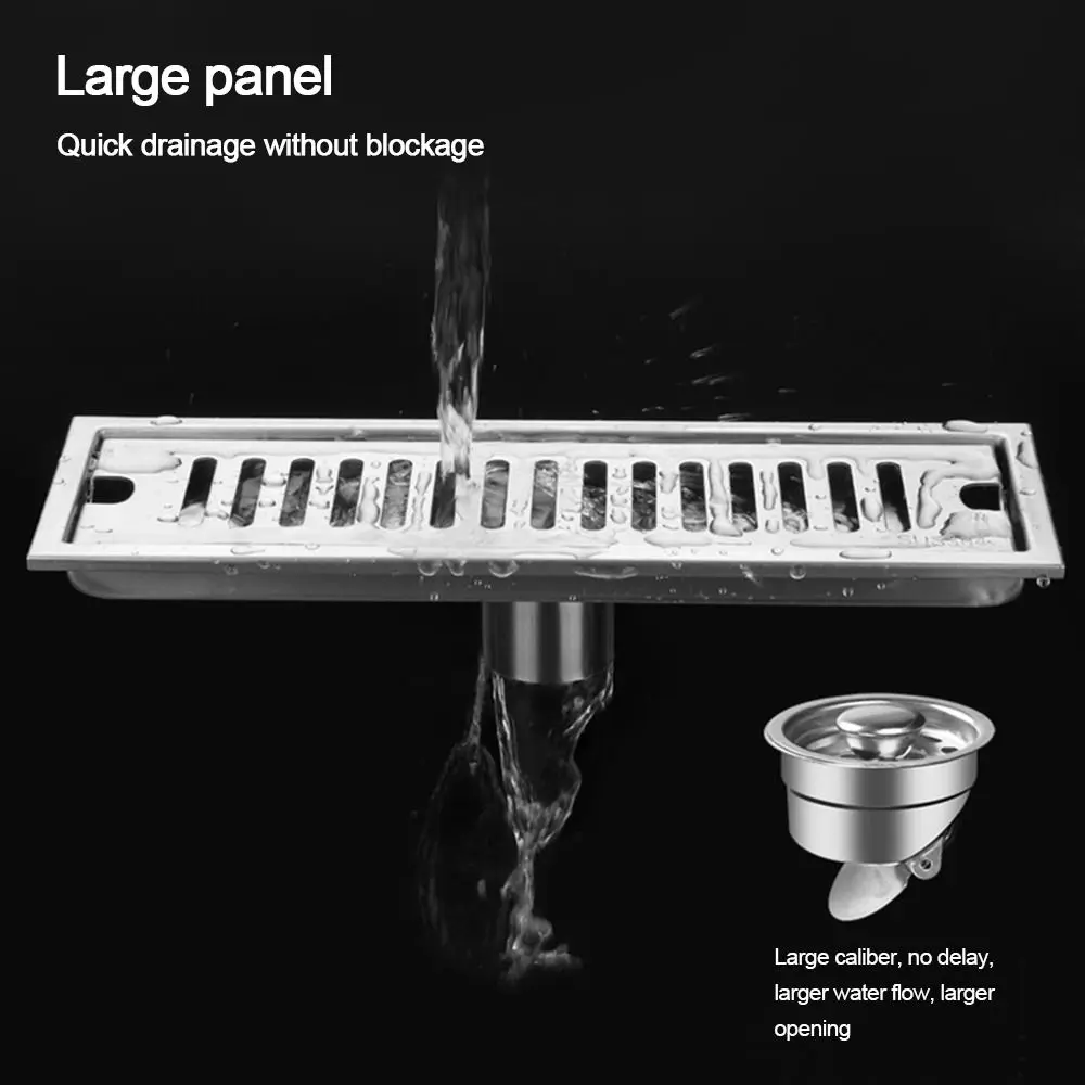 20-50cm with Strainer Cover Shower Floor Drain Square Anti-odor Linear Floor Drain Dectable Stainless steel
20-50cm with Strainer Cover Shower Floor Drain Square Anti-odor Linear Floor Drain Dectable Stainless steel