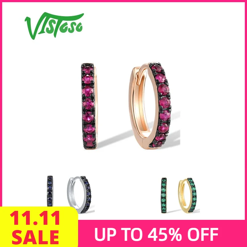 VISTOSO 14K 585 White/Yellow/Rose Gold Earrings For Lady Sparkling Emerald Sapphire Ruby Classic Wedding Party Chic Fine Jewelry
VISTOSO 14K 585 White/Yellow/Rose Gold Earrings For Lady Sparkling Emerald Sapphire Ruby Classic Wedding Party Chic Fine Jewelry