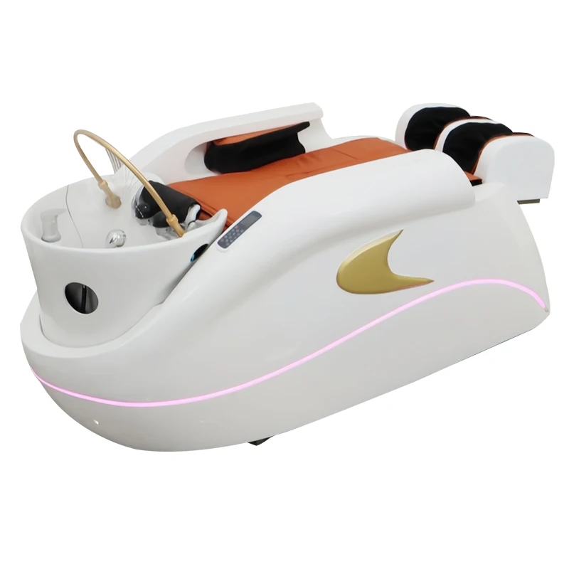 Electric intelligent hair salon, lying flat hair salon, fully automatic head massage bed, hair washing bed
Electric intelligent hair salon, lying flat hair salon, fully automatic head massage bed, hair washing bed