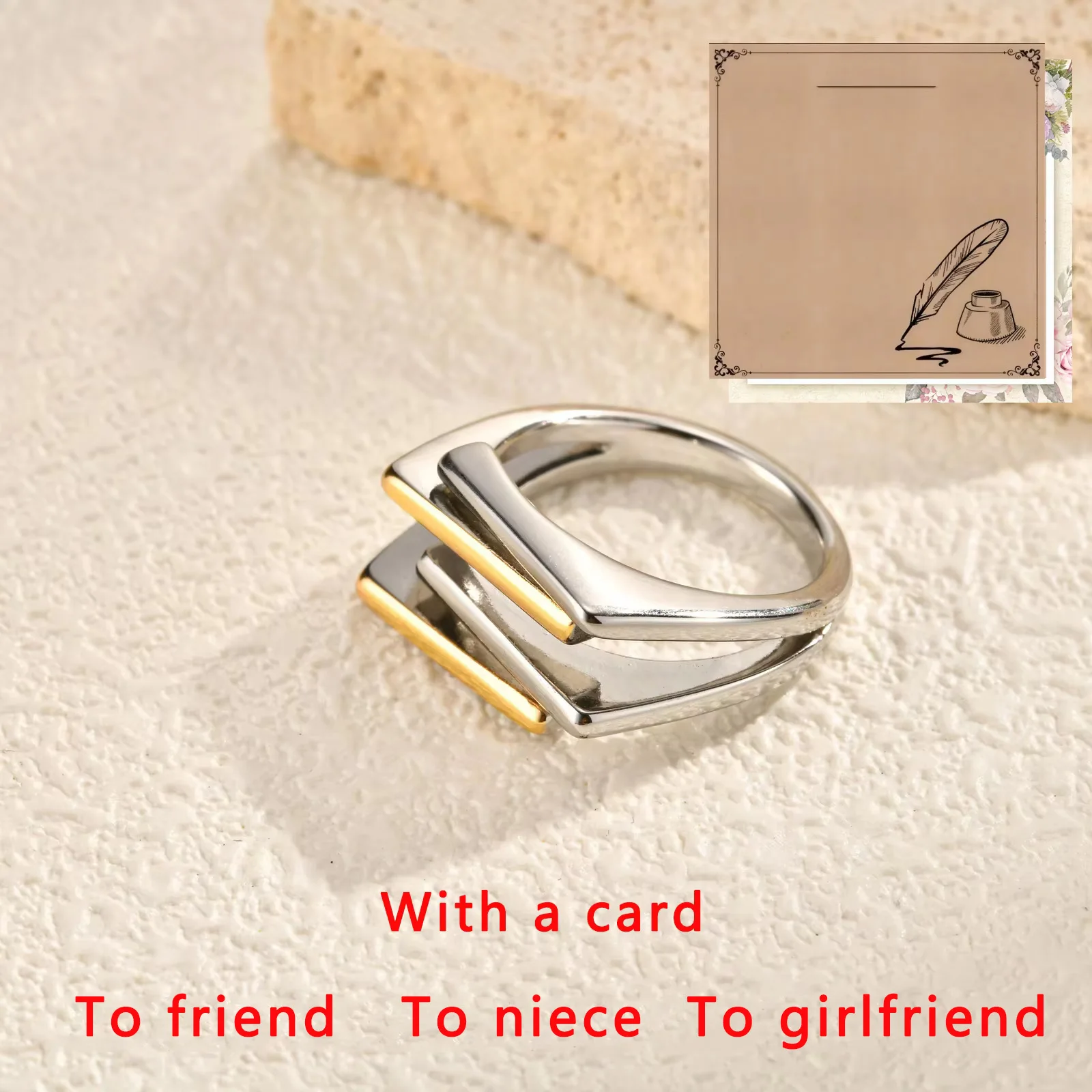 Fashion Rings for Women, 14k Gold Plated Chunky Statement Ring Band Dome Mask Design Cocktail Costume Jewelry for Her with Card
Fashion Rings for Women, 14k Gold Plated Chunky Statement Ring Band Dome Mask Design Cocktail Costume Jewelry for Her with Card