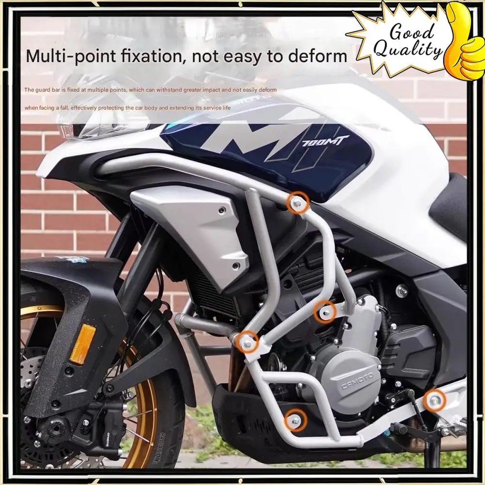 For CFMOTO MT700 motorcycle bumper 700MT anti-fall guard bar middle and lower full surround modified guard bar carbon steel
For CFMOTO MT700 motorcycle bumper 700MT anti-fall guard bar middle and lower full surround modified guard bar carbon steel