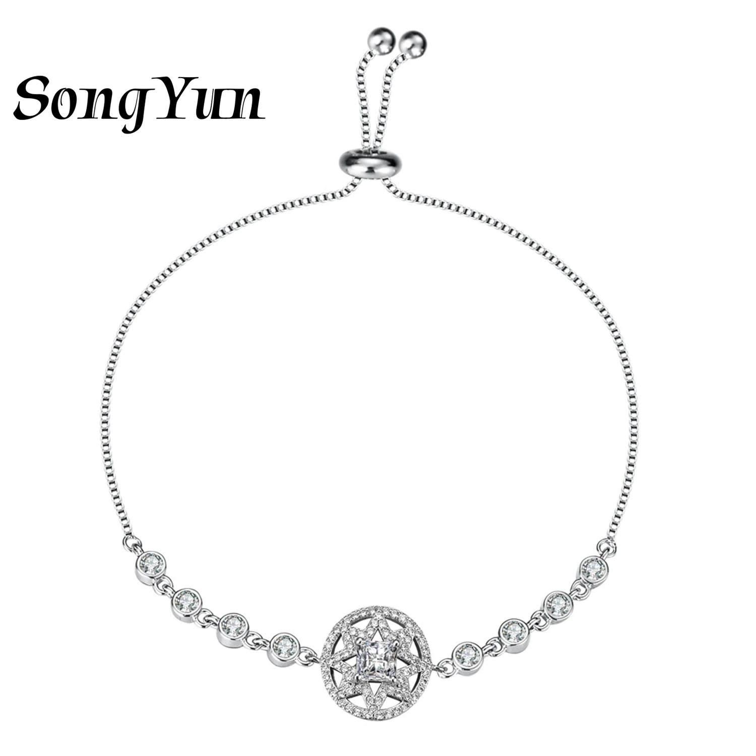 SY Luxury Jewelry S925 Pure Silver Hexagonal Star With Zirconia Inlays Contracting Bracelet
SY Luxury Jewelry S925 Pure Silver Hexagonal Star With Zirconia Inlays Contracting Bracelet