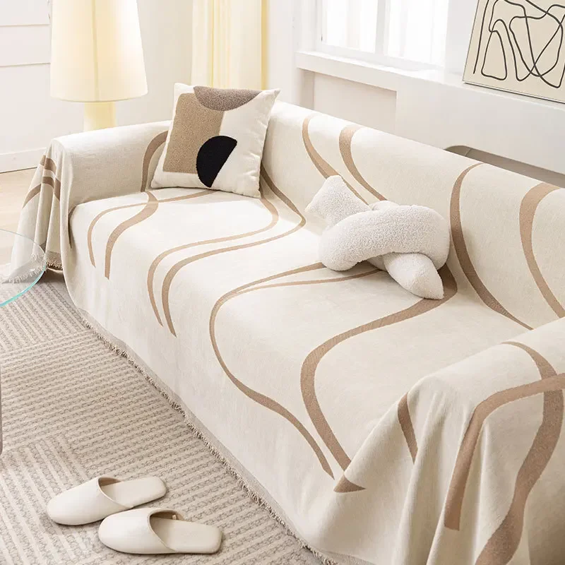 Light Luxury chenille sofa towel Full Cover DoubleSided Cover sofa Cover simple line dust-proof tassel four-season universal
Light Luxury chenille sofa towel Full Cover DoubleSided Cover sofa Cover simple line dust-proof tassel four-season universal
