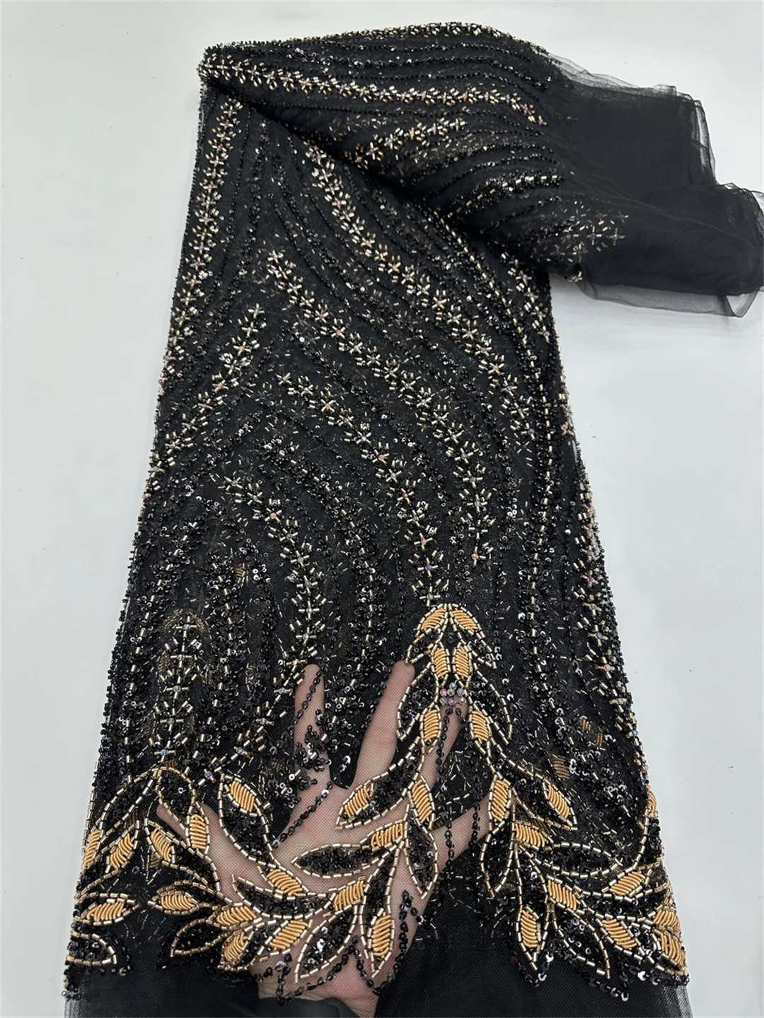 African Luxury Groom Sequins Lace Fabric 2026 High Quality Lace Embroidery Beaded Mesh Fabric 5 Yards For Women Wedding Dresses
African Luxury Groom Sequins Lace Fabric 2026 High Quality Lace Embroidery Beaded Mesh Fabric 5 Yards For Women Wedding Dresses