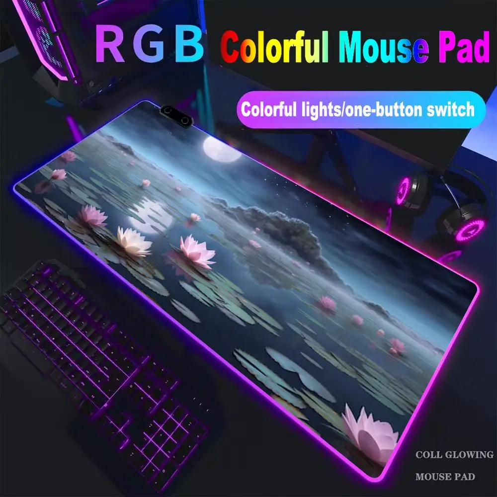 Moonlight over lotus pond Mouse Pad High-end E-sports Mouse Pad Mouse Pad RGB Mouse Pad LED Pc Large Student Writing Pad Game
Moonlight over lotus pond Mouse Pad High-end E-sports Mouse Pad Mouse Pad RGB Mouse Pad LED Pc Large Student Writing Pad Game