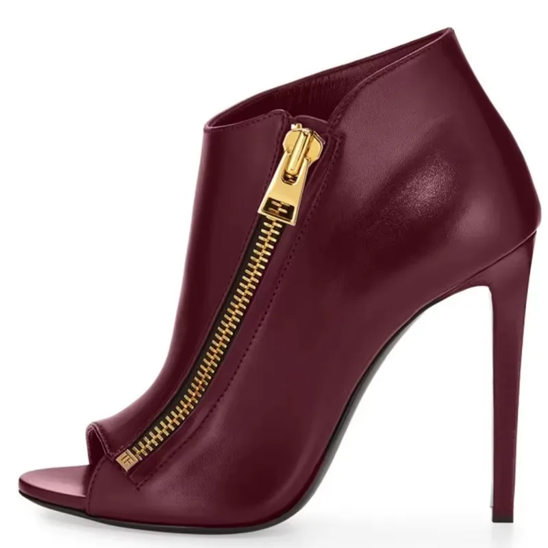 DIZHUANG Sexy women's high heels boots. About 11cm heel height. Peep toe boots. Red ankle boots. Customizable colors. SIZE:34-46
DIZHUANG Sexy women's high heels boots. About 11cm heel height. Peep toe boots. Red ankle boots. Customizable colors. SIZE:34-46