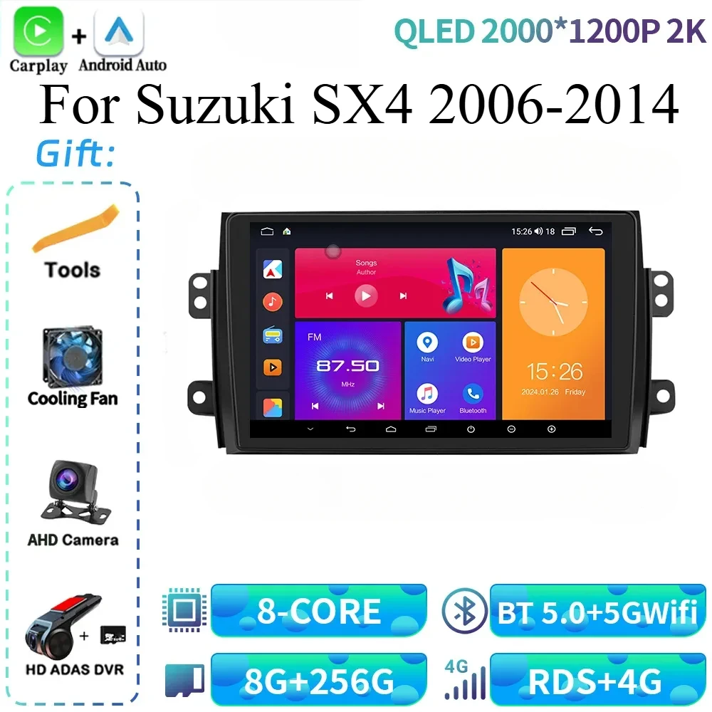For Suzuki SX4 2006-2014 Car Radio Android 14 Multimedia Video Player Android Auto Navigation GPS Wireless CarPlay Touch Screen
For Suzuki SX4 2006-2014 Car Radio Android 14 Multimedia Video Player Android Auto Navigation GPS Wireless CarPlay Touch Screen